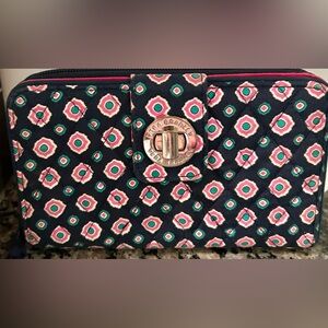 Vera Bradley Multicolor RETIRED Petal Dots Turn Lock Zip Around Wallet